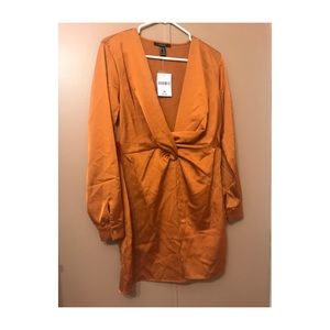 Satin Twist-Front Dress